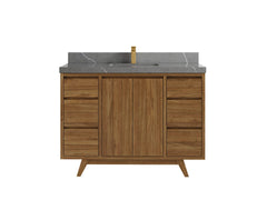 Madison Teak Wood 48 in. W x 22 in. D Single Sink Bathroom Vanity - photo 17