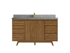 Madison Teak Wood 60 in. W x 22 in. D Single Sink Bathroom Vanity - photo 17