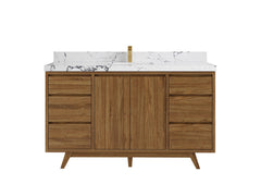 Madison Teak Wood 60 in. W x 22 in. D Single Sink Bathroom Vanity - photo 23