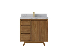 Madison Teak Wood 36" W x 22" D Center Sink Vanity – Perfect for a Modern Bathroom - photo 10