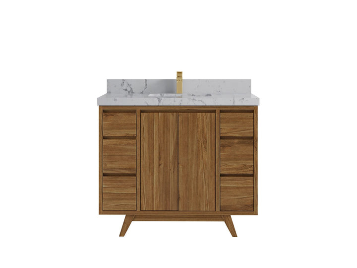 Madison Teak Wood 42 in. W x 22 in. D Single Sink Bathroom Vanity - photo 10