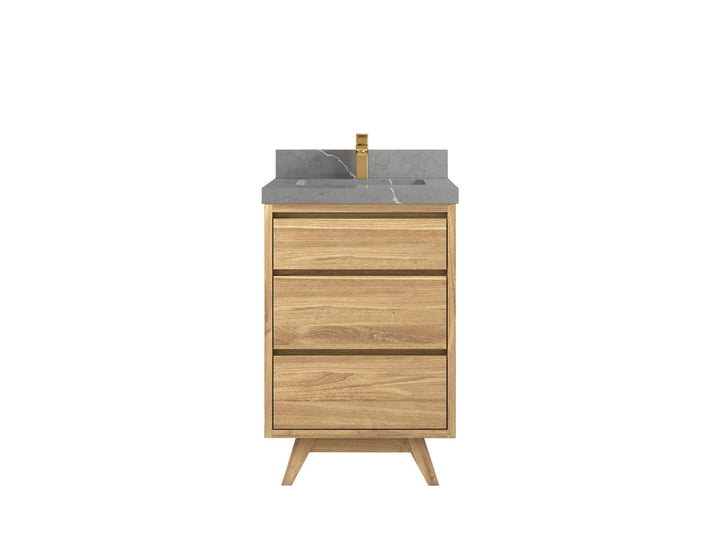 Madison Teak Wood 24 in. W x 22 in. D Single Sink Bathroom Vanity - photo 14