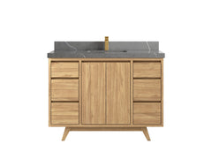 Madison Teak Wood 48 in. W x 22 in. D Single Sink Bathroom Vanity - photo 17