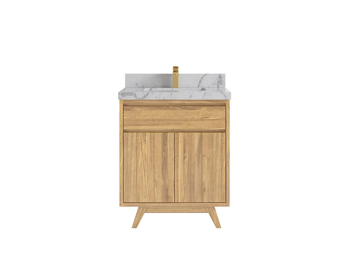 Madison Teak Wood 30 in. W x 22 in. D Single Sink Bathroom Vanity - photo 11