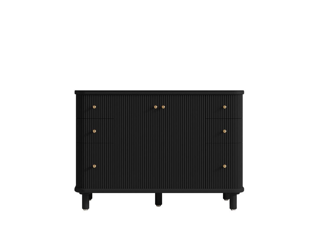 Miami 48 in. W x 22 in. D Single Sink Bathroom Vanity in Black with Countertop - Cabinet Only