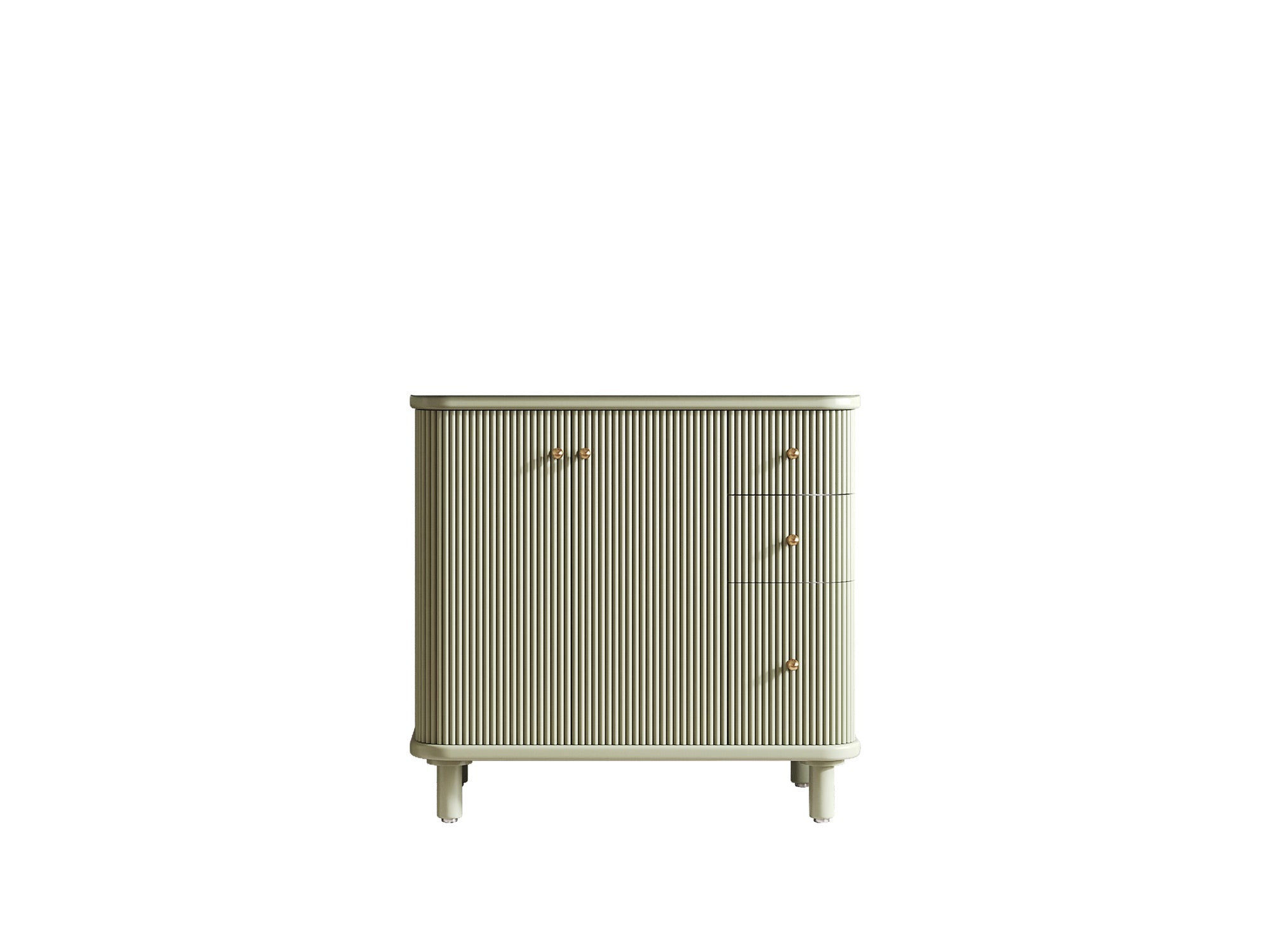 Miami 36 in. W x 22 in. D Left Offset Sink Bathroom Vanity in Evergreen with Countertop - Cabinet Only