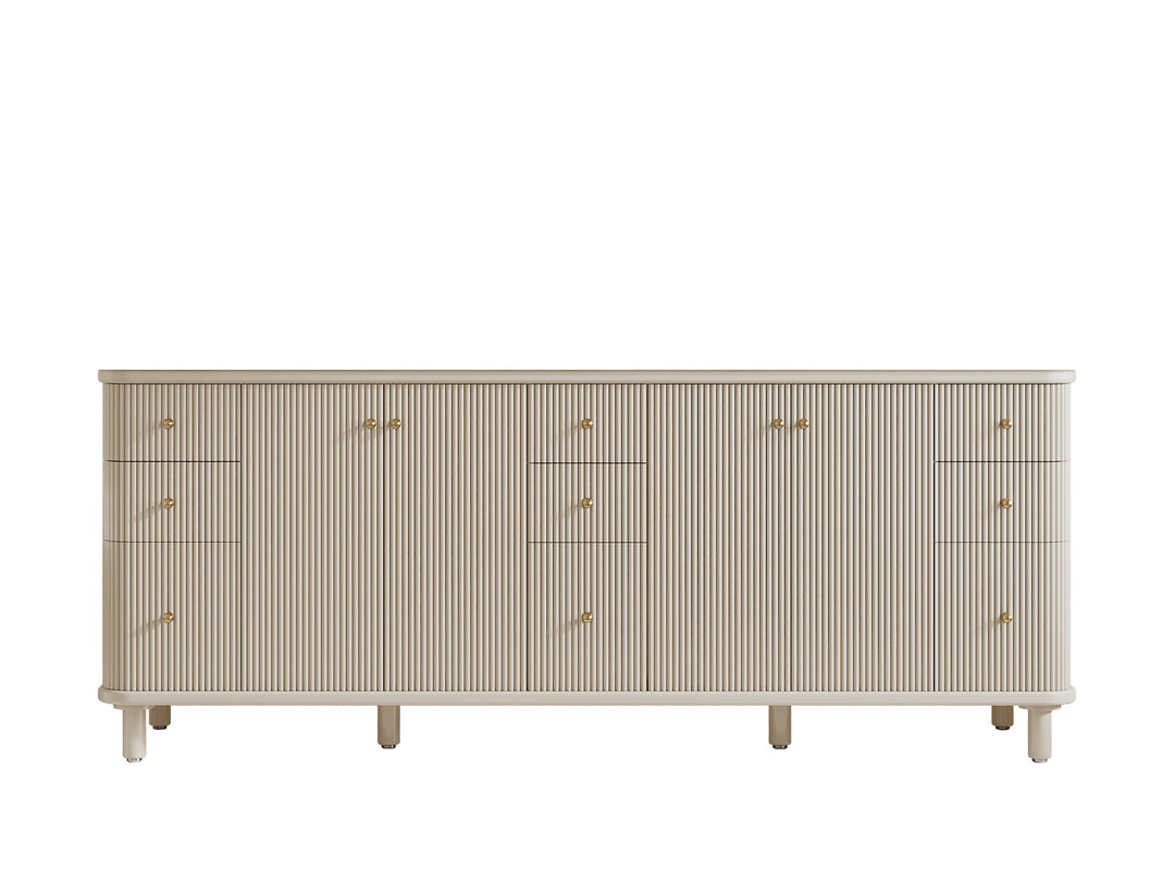 Miami 84 in. W x 22 in. D Double Sink Bathroom Vanity in Fine Grain with Countertop - Cabinet Only