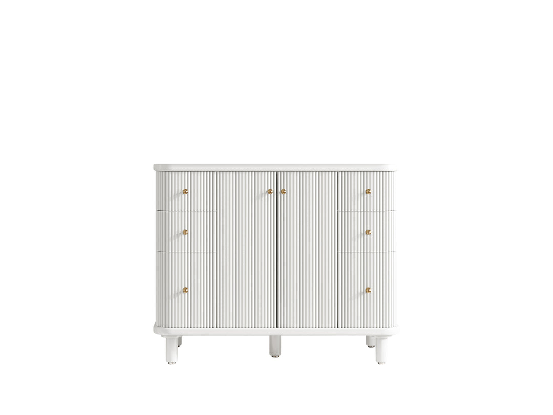 Miami 42 in. W x 22 in. D Single Sink Bathroom Vanity in White with Countertop - Cabinet Only