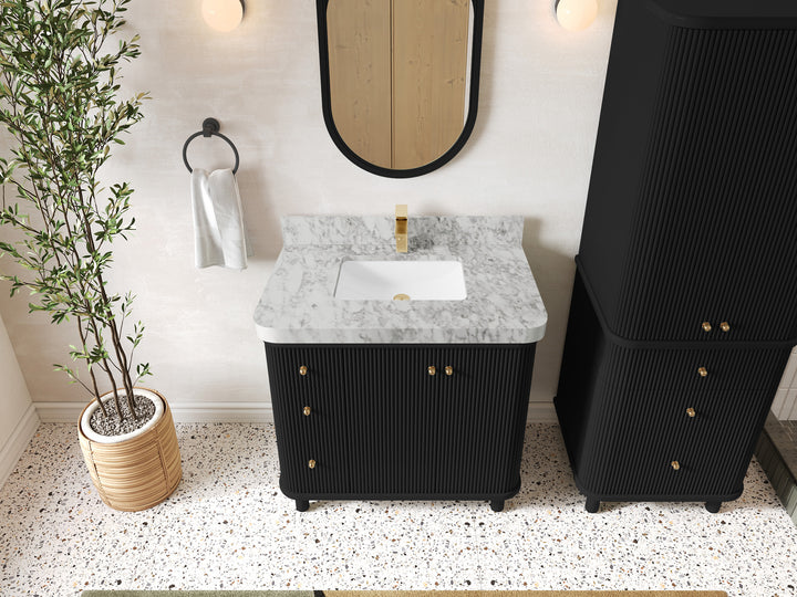 Miami 36 in. W x 22 in. D Center Sink Bathroom Vanity - photo 11