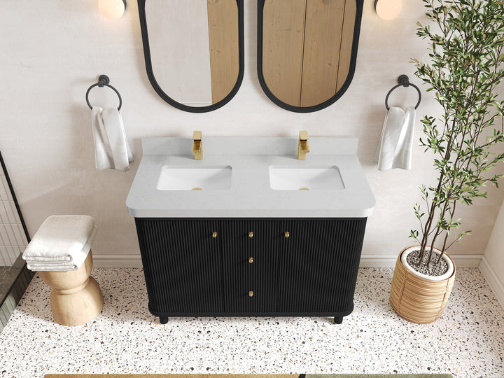 Miami 48 in. W x 22 in. D Double Sink Bathroom Vanity - photo 15