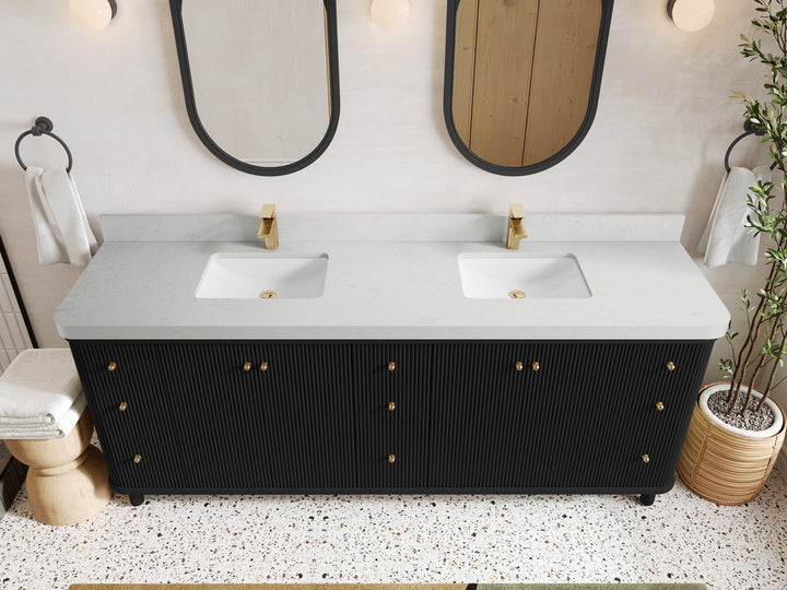 Miami 84 in. W x 22 in. D Double Sink Bathroom Vanity - photo 10