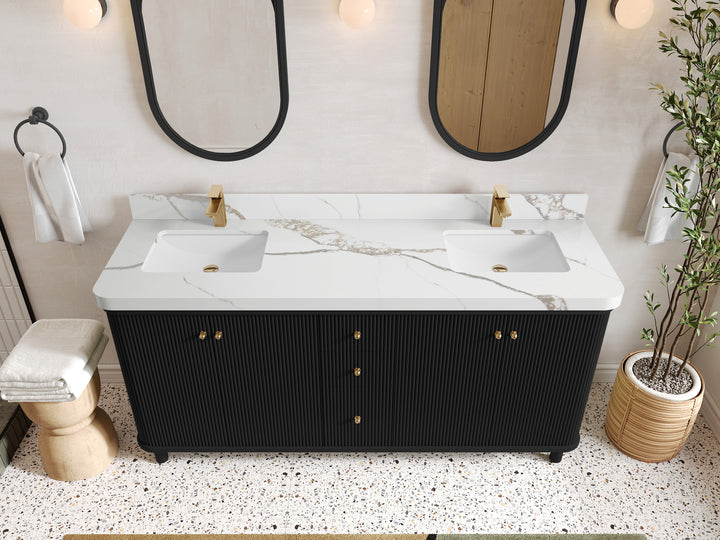 Miami 72 in. W x 22 in. D Double Sink Bathroom Vanity - photo 20
