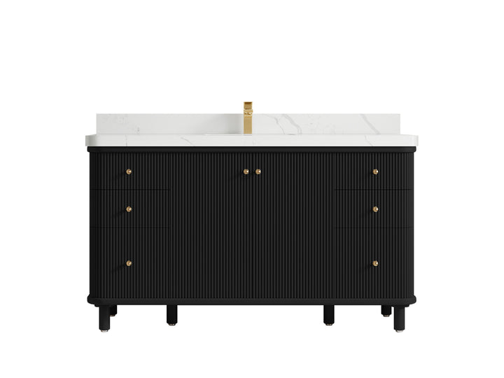 Miami 60 in. W x 22 in. D Single Sink Bathroom Vanity - photo 9