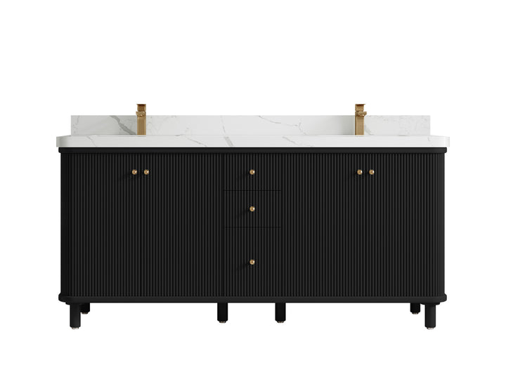 Miami 72 in. W x 22 in. D Double Sink Bathroom Vanity - photo 9