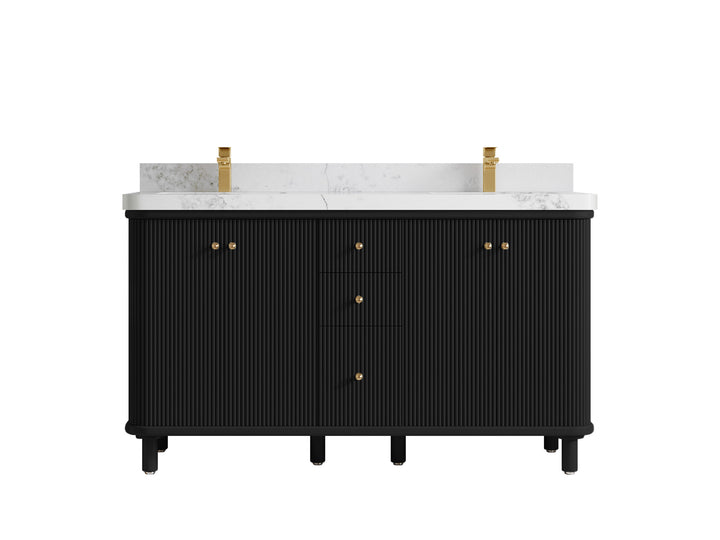 Miami 60 in. W x 22 in. D Double Sink Bathroom Vanity - photo 11
