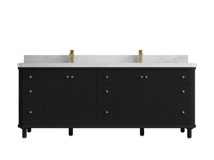 Miami 84 in. W x 22 in. D Double Sink Bathroom Vanity - photo 15