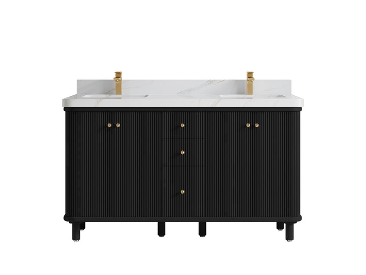Miami 60 in. W x 22 in. D Double Sink Bathroom Vanity - photo 23