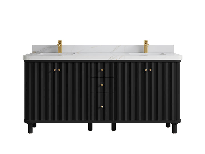 Miami 72 in. W x 22 in. D Double Sink Bathroom Vanity - photo 23