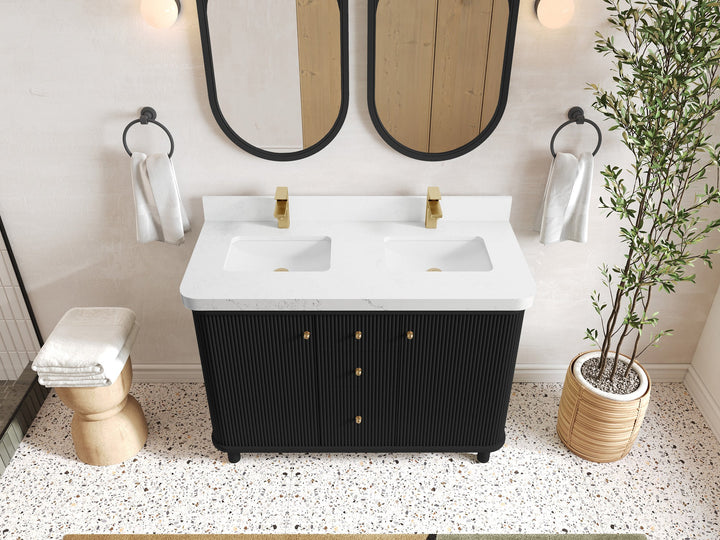Miami 48 in. W x 22 in. D Double Sink Bathroom Vanity - photo 17