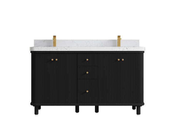 Miami 60 in. W x 22 in. D Double Sink Bathroom Vanity - photo 17