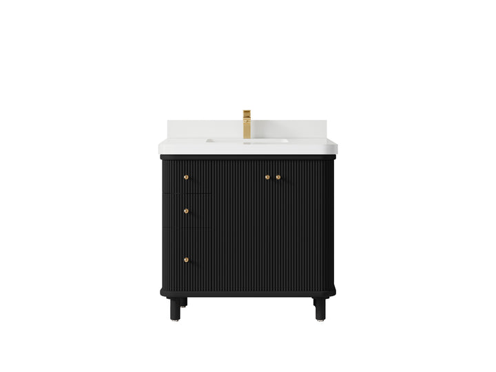 Miami 36 in. W x 22 in. D Center Sink Bathroom Vanity - photo 18