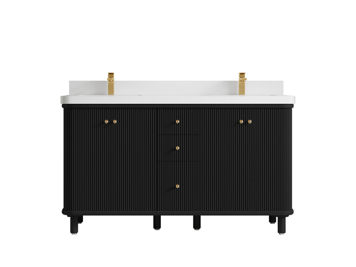 Miami 60 in. W x 22 in. D Double Sink Bathroom Vanity - photo 19