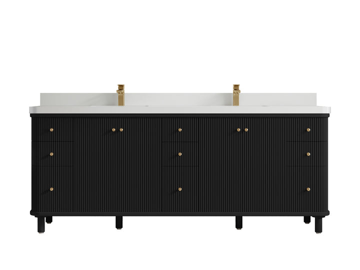 Miami 84 in. W x 22 in. D Double Sink Bathroom Vanity - photo 23