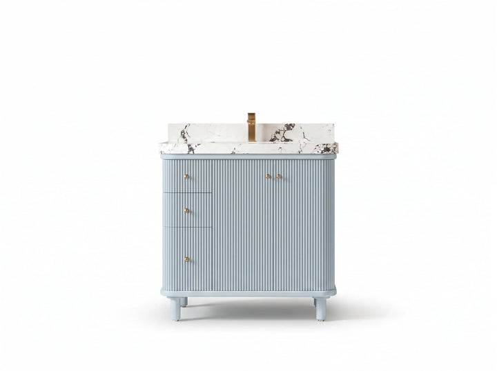 Miami 36 in. W x 22 in. D Center Sink Bathroom Vanity - photo 1