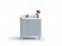 Miami 36 in. W x 22 in. D Left Offset Sink Bathroom Vanity - photo 1