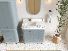 Miami 36 in. W x 22 in. D Left Offset Sink Bathroom Vanity - photo 2
