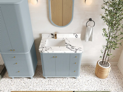 Miami 36 in. W x 22 in. D Left Offset Sink Bathroom Vanity