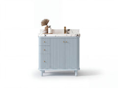 Miami 36 in. W x 22 in. D Right Offset Sink Bathroom Vanity - photo 1