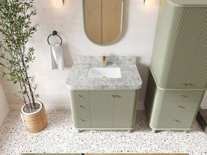 Miami 36 in. W x 22 in. D Center Sink Bathroom Vanity - photo 11