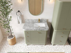 Miami 36 in. W x 22 in. D Right Offset Sink Bathroom Vanity - photo 12