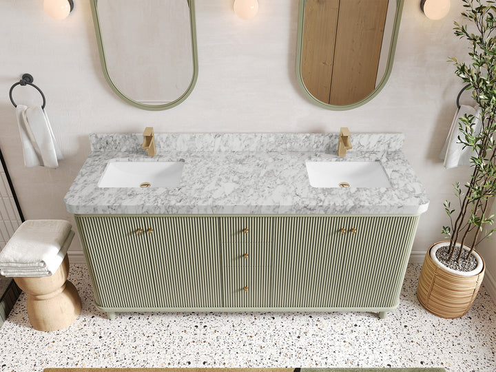 Miami 72 in. W x 22 in. D Double Sink Bathroom Vanity - photo 12