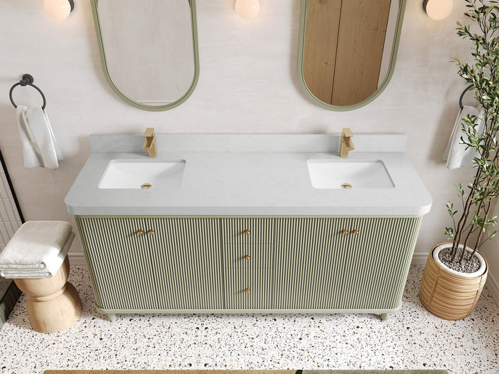 Miami 72 in. W x 22 in. D Double Sink Bathroom Vanity - photo 14
