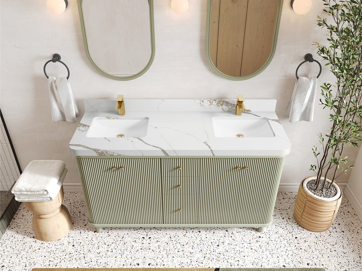 Miami 60 in. W x 22 in. D Double Sink Bathroom Vanity - photo 20