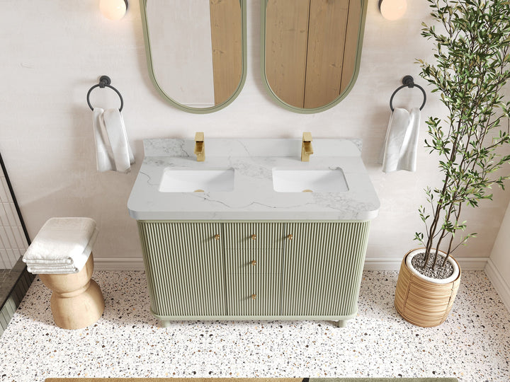Miami 48 in. W x 22 in. D Double Sink Bathroom Vanity - photo 13