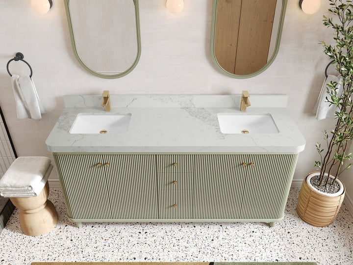 Miami 72 in. W x 22 in. D Double Sink Bathroom Vanity - photo 10