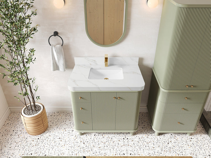 Miami 36 in. W x 22 in. D Center Sink Bathroom Vanity - photo 21