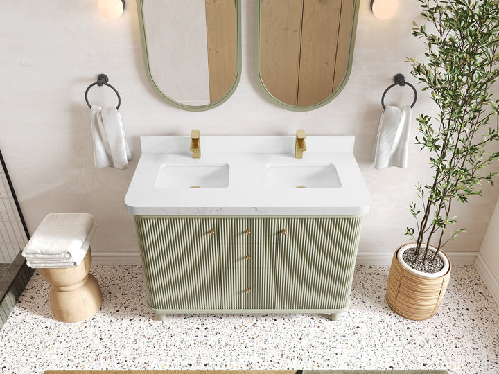 Miami 48 in. W x 22 in. D Double Sink Bathroom Vanity - photo 17