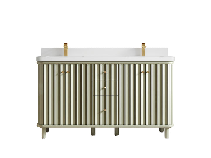 Miami 60 in. W x 22 in. D Double Sink Bathroom Vanity - photo 19