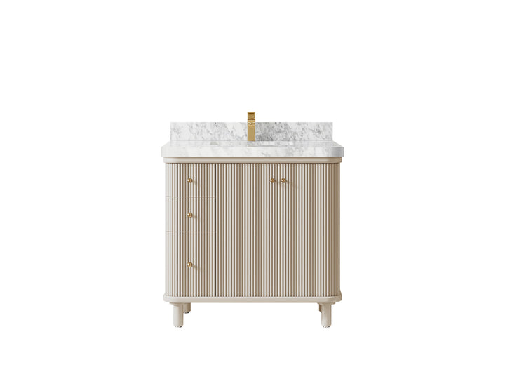 Miami 36 in. W x 22 in. D Center Sink Bathroom Vanity - photo 12