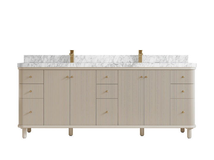 Miami 84 in. W x 22 in. D Double Sink Bathroom Vanity - photo 13