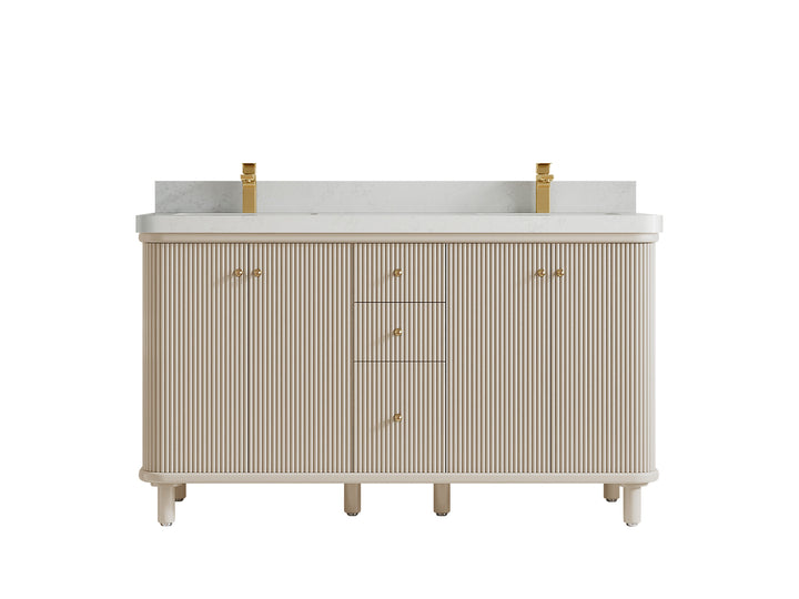 Miami 60 in. W x 22 in. D Double Sink Bathroom Vanity - photo 15