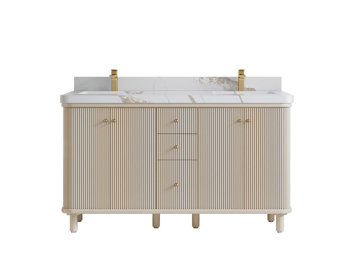 Miami 60 in. W x 22 in. D Double Sink Bathroom Vanity - photo 21