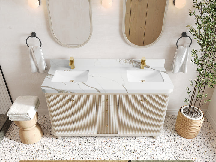Miami 60 in. W x 22 in. D Double Sink Bathroom Vanity - photo 20
