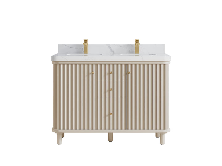 Miami 48 in. W x 22 in. D Double Sink Bathroom Vanity - photo 12