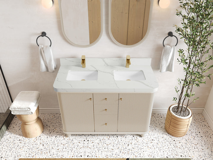 Miami 48 in. W x 22 in. D Double Sink Bathroom Vanity - photo 11