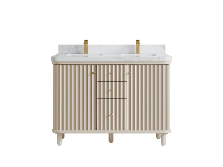 Miami 48 in. W x 22 in. D Double Sink Bathroom Vanity - photo 14